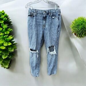 Good American Blue Distressed Jeans